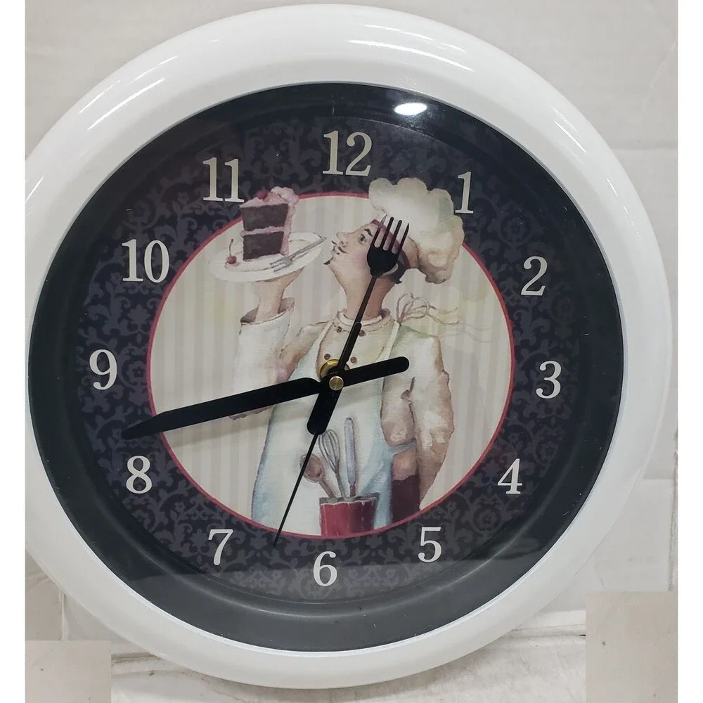 Round Plastic Kitchen Wall Clock, 12